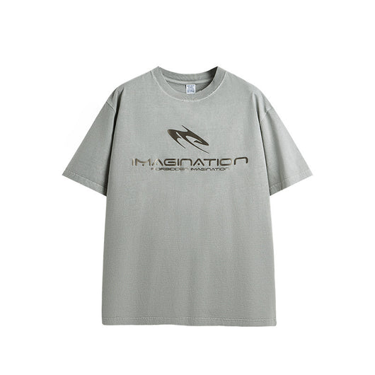 Camiseta Holgada Lavada Efecto Brillante para Hombre - Image 3