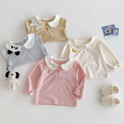 Camiseta Rayada con Diseño Cartoon para Bebé Niña 0-5 Años - Image 27