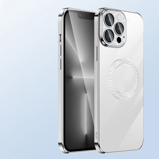 Funda Telefónica con Diamantes Electrochapados y Protector de Lente - Image 13