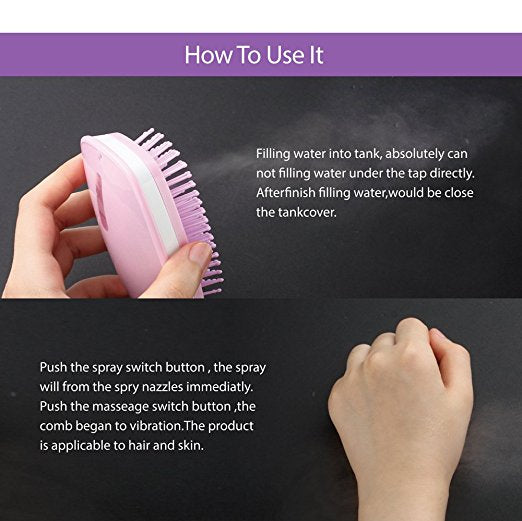 Peine Masajeador Eléctrico con Vapor - Antiestático y Batería Recargable - Image 10