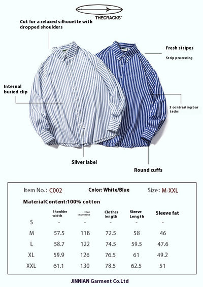 Camisa Holgada de Cuadros para Hombre con Solapas y Mangas Largas - Image 6