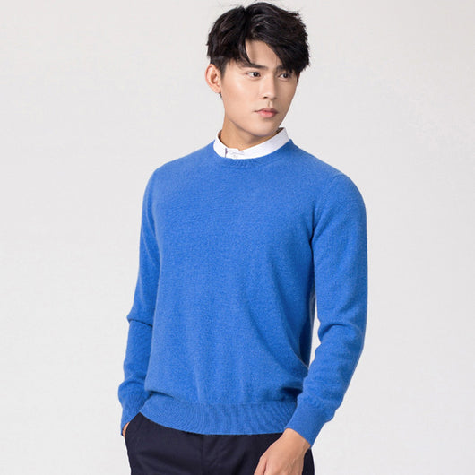 Suéter Holgado de Lana para Hombre - Pullover Casual de Color Sólido - Image 35