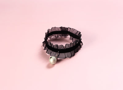 Collar Ajustable de Terciopelo y Encaje con Campana para Mascotas y Repelente de Insectos - Image 9