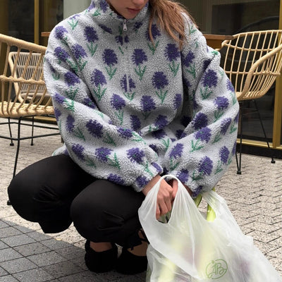Sudadera con Capucha y Cierre Medio de Felpa Jacquard - Image 3