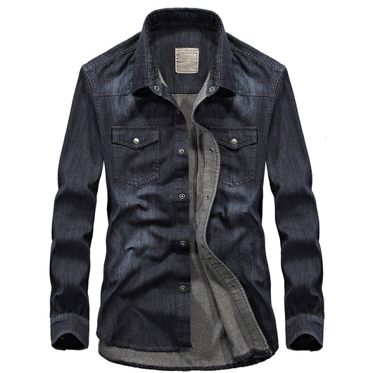 Camisa Vaquera Casual de Manga Larga para Hombre - Image 2