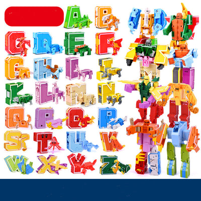 Set Completo de Letras Transformables 4 en 1 con 5 Robots y 6 Figuras de Niños Puzzle - Image 8