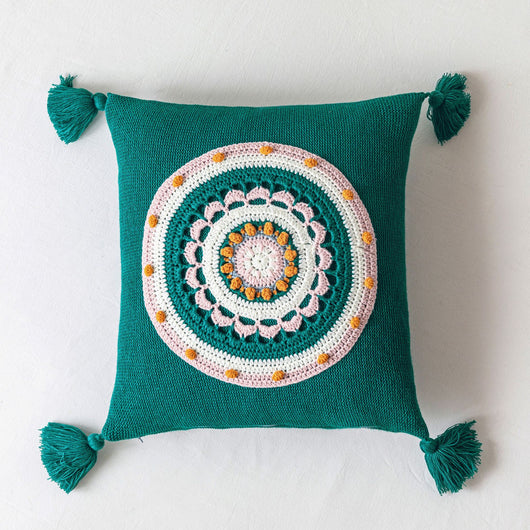 Funda de Cojín Tejida con Borlas para Sofá - Image 17