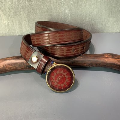 Cinturón de Cuero Vacuno Retro para Hombre - Estilo Casual Auténtico - Image 11