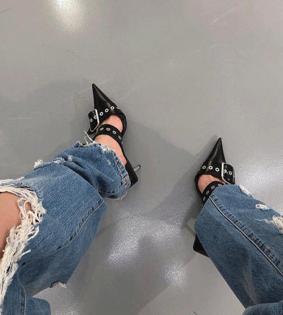 Tacones Altos con Hebilla Metálica - Image 18