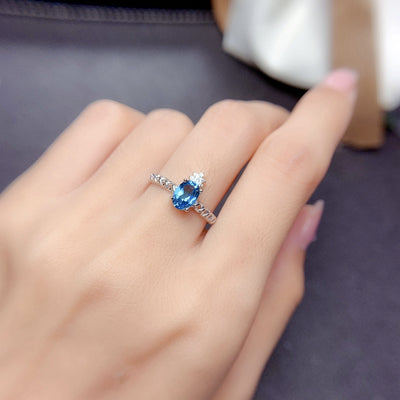Anillo de Plata S925 Engaste Ovalado 5x7mm - Image 9