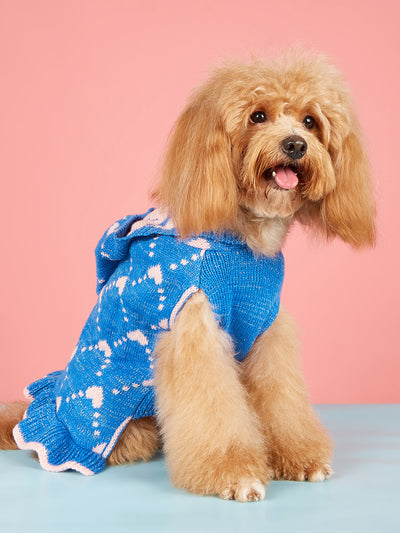 Suéter Hoodie para Perros Pequeños - Abrigo Invierno Tejido con Corazón - Image 10