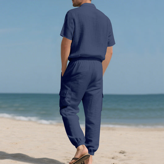 Conjunto de Trabajo Casual: Camisa Manga Corta y Pantalón - Image 33