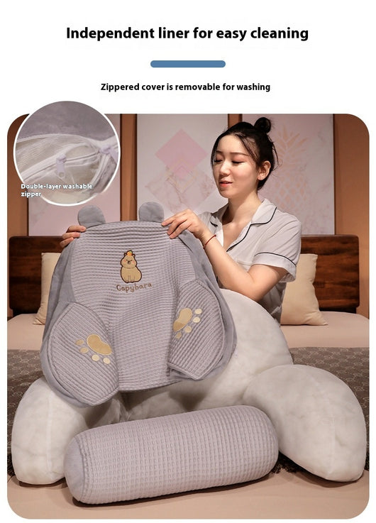 Almohada Lumbar de Seda Waffle con Efecto Frío - Soporte Ergonómico para Espalda - Image 18