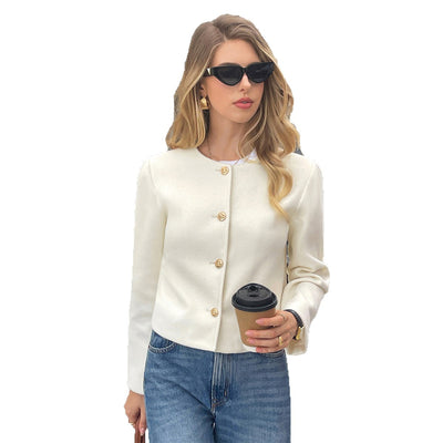 Cardigan de Manga Larga Liso para Mujer - Image 5