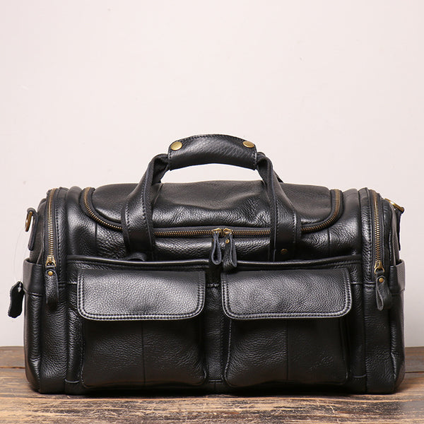 Bolsa de Viaje Retro en Cuero Nubuck