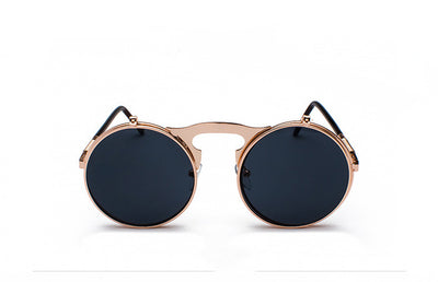 Gafas de Sol Steampunk Retro Abatibles Marco Redondo Metal - Image 19