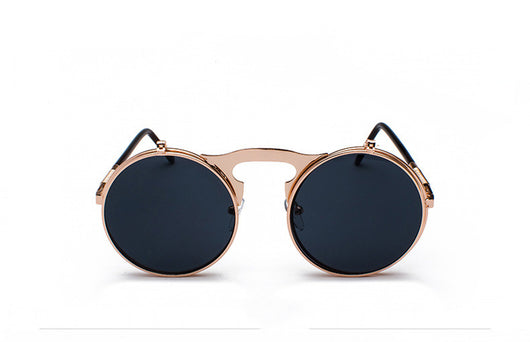 Gafas de Sol Steampunk Retro Abatibles Marco Redondo Metal - Image 19