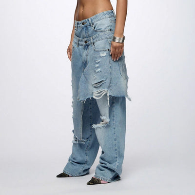 Jeans Rotos Hip Hop Oversized de Moda Urbana - Image 5