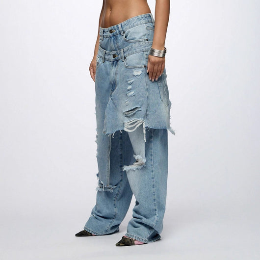 Jeans Rotos Hip Hop Oversized de Moda Urbana - Image 5