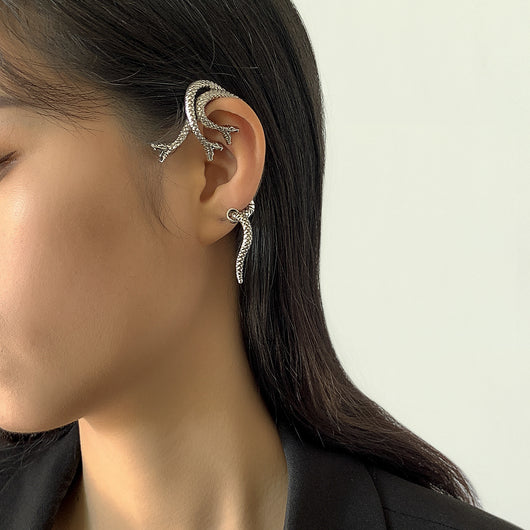 Aretes de Aleación 3D con Diseño Animal Punk Moderno