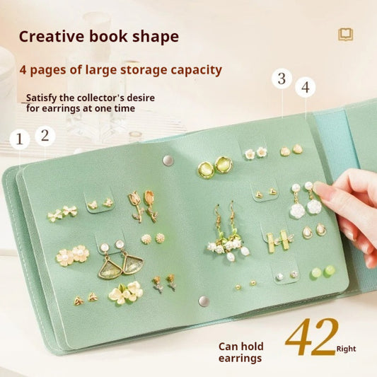 Organizador de Joyas Tipo Libro - Almacenamiento Portátil de Gran Capacidad
