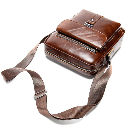 Bolso Mensajero de Cuero Vintage para Hombre - Piel Vacuna Premium - Image 6
