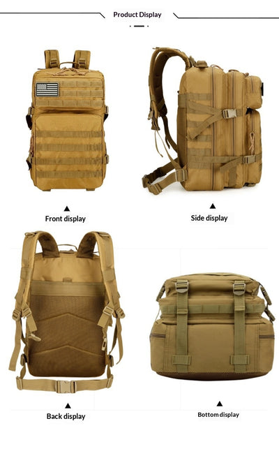 Mochila Táctica 45L para Senderismo - Unisex con Correas Ergonómicas - Image 29