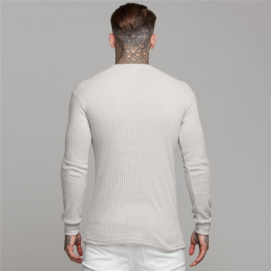 Camiseta Slim Fit Tejida Cuello Redondo para Hombre - Image 10