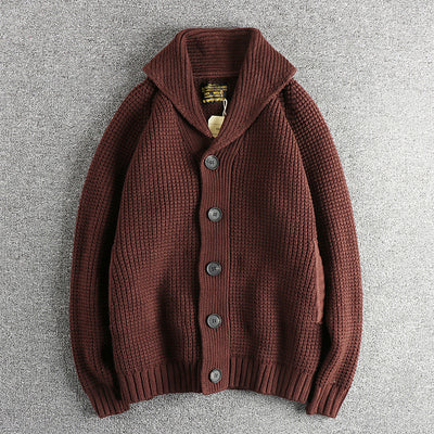 Suéter de Lana Vintage Combinada para Hombre - Image 6