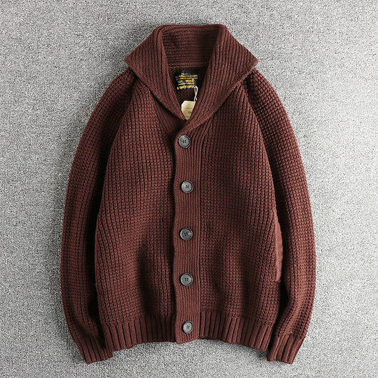Suéter de Lana Vintage Combinada para Hombre - Image 6