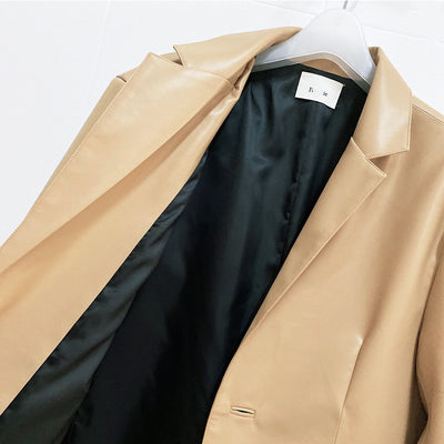 Cardigan Suelto de Cuero Proteína para Mujer - Chaqueta Casual de Manga Larga - Image 10