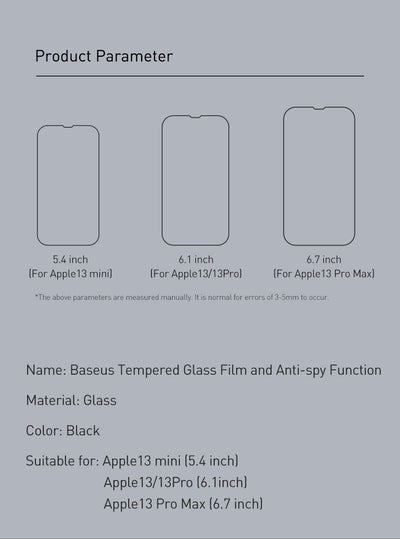 Protector de Pantalla Curvo Privado 0.23mm sin Bordes para iPhone 5.4 Pulgadas - Image 14