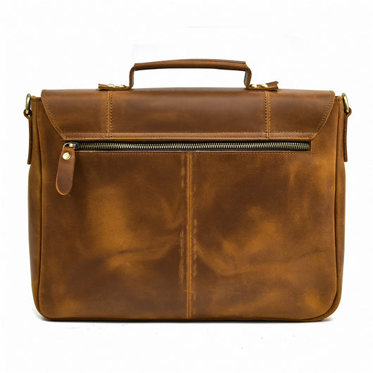 Bolso Tote de Cuero Crazy Horse Auténtico para Documentos - Image 4