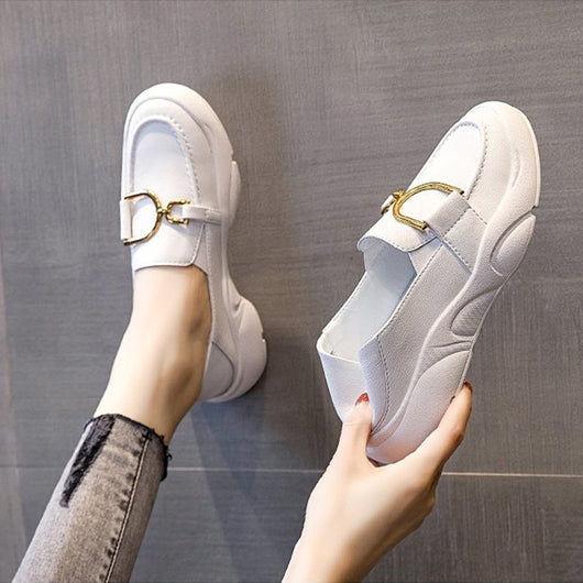 Zapatos Casuales de Cuero Versátiles para Verano - Ideales para Estudiantes - Image 9