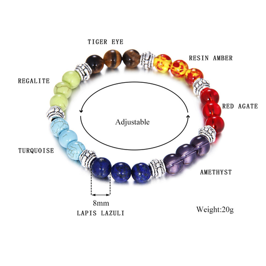 Pulsera Chakra de Piedras Naturales para Yoga y Energía - Image 40
