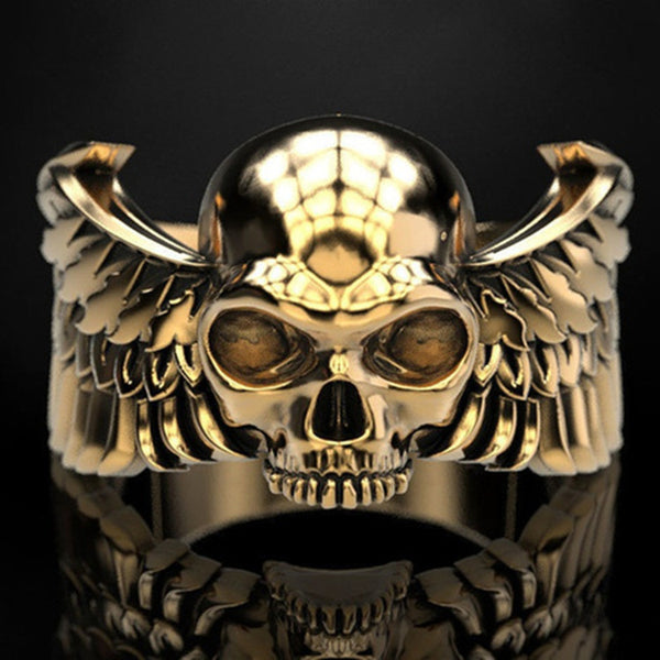 Anillo Calavera Punk de Acero Inoxidable para Hombre