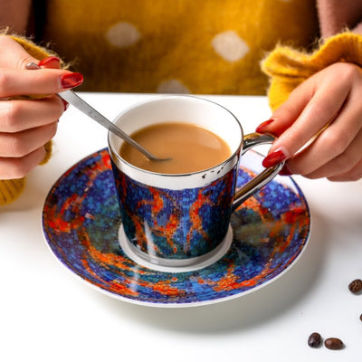 Taza Cerámica Retro con Espejo - Taza de Agua para Té de la Tarde - Image 17