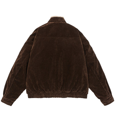 Chaqueta Acolchada Retro con Cuello Parado - Abrigo de Trabajo Holgado - Image 9