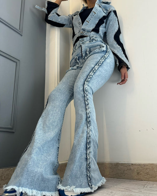 Pantalones Acampanados Talle Alto con Cintura Elástica Ajustable - Image 6