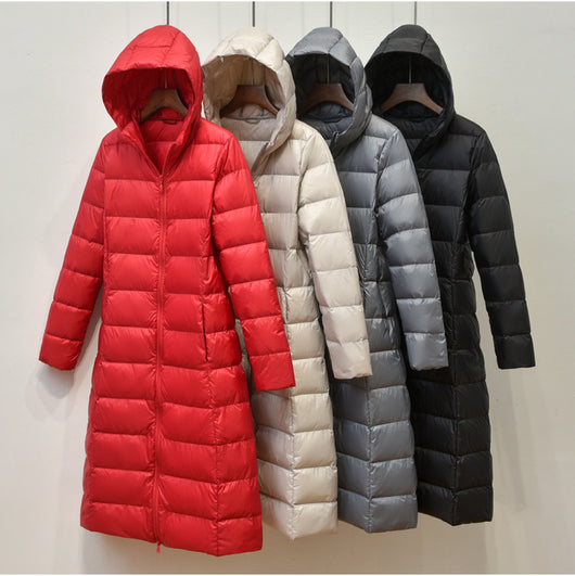 Abrigo Largo Entallado con Capucha - Diseño Elegante Bajo la Rodilla - Image 27