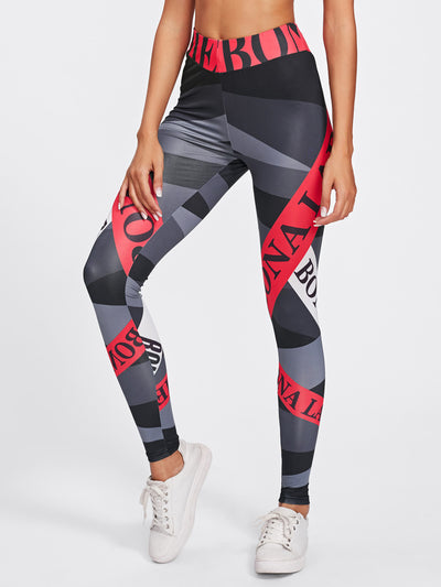 Mallas de Yoga con Estampado Alfabético - Image 11