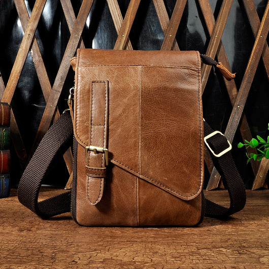 Bolsa de Cuero Premium Estilo Bandolera - Piel Vacuno Engrasada Primera Capa - Image 12