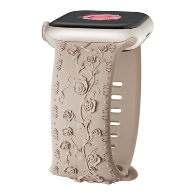 Correa de Reloj de Silicona con Diseño en Relieve Rosa - Image 11
