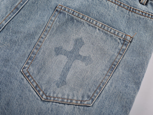 Jeans Rectos Sueltos Graffiti Retro Estilo Street - Image 6