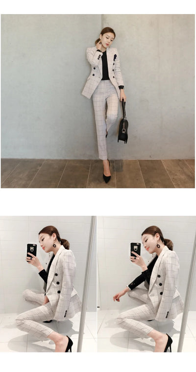 Traje Ejecutivo para Mujer con Solapa y Doble Botonadura - Image 10