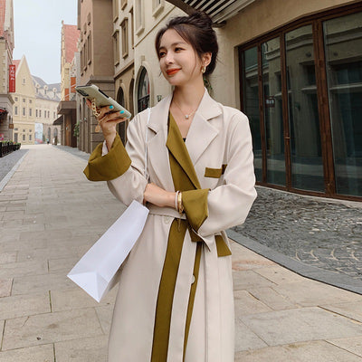 Chaqueta Cortavientos Suelta Dos Capas Temperamento Elegante para Mujer - Image 3