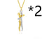 Hot Sale Affectionate Hug Necklace Couples Anniversary Valentine's Day Gift Fashion Punk Street Estilo Pendant Necklace 2pcs Golden L