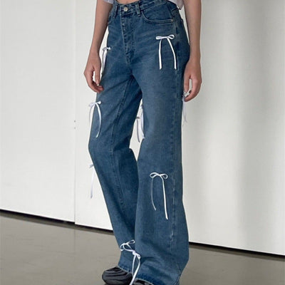 Pantalones Rectos Holgados Estilo Retro para Mujer