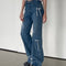 Pantalones Rectos Holgados Estilo Retro para Mujer