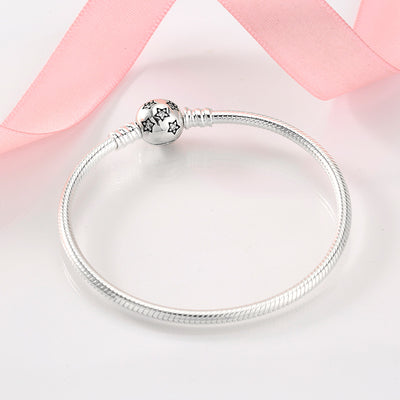 Pulsera de Plata Esterlina S925 con Cadena de Serpiente y Dijes Intercambiables - Image 4